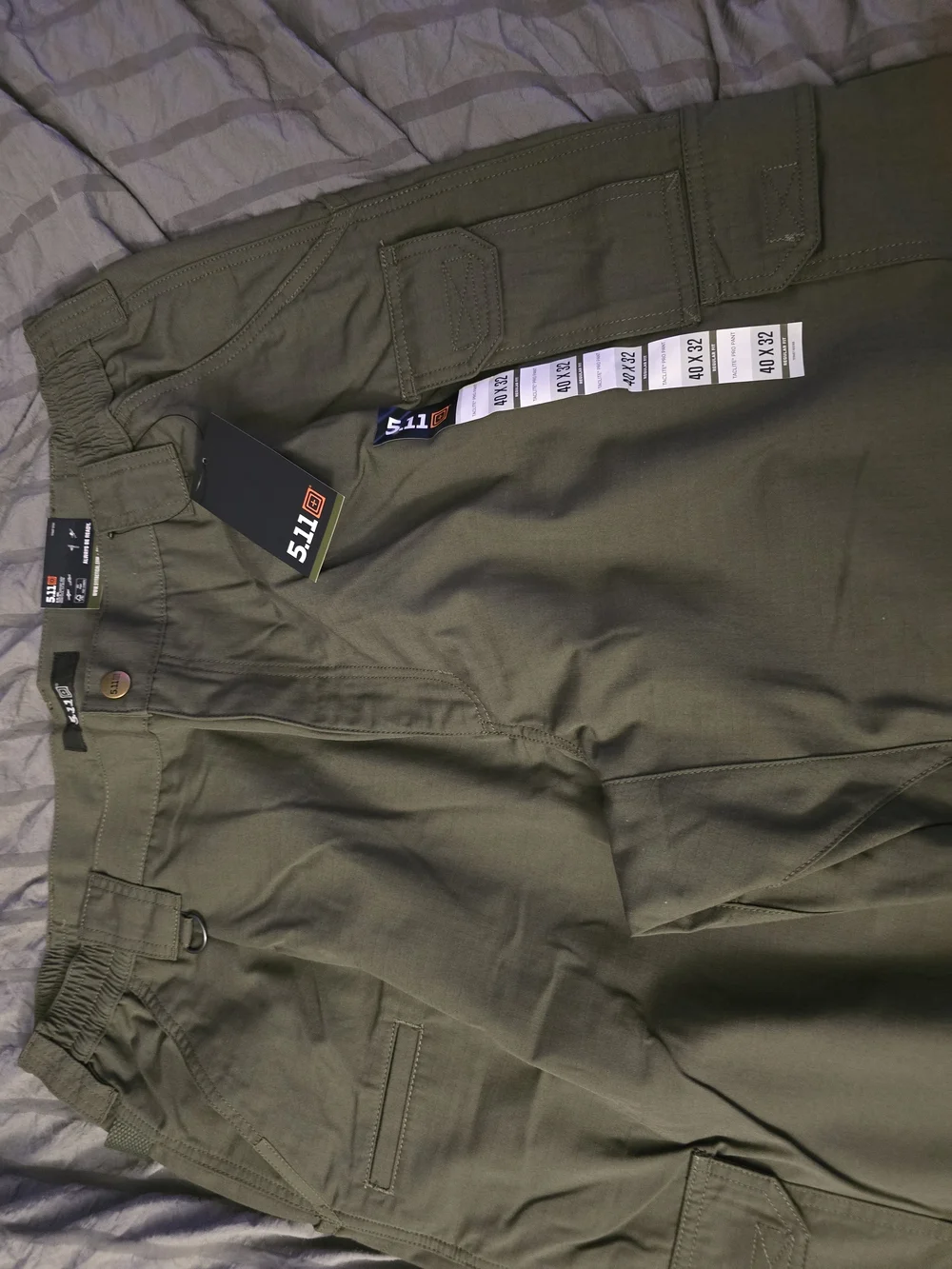 5.11 Tactical Men's Olive Green Cargo Pants - Heavy Duty Utility